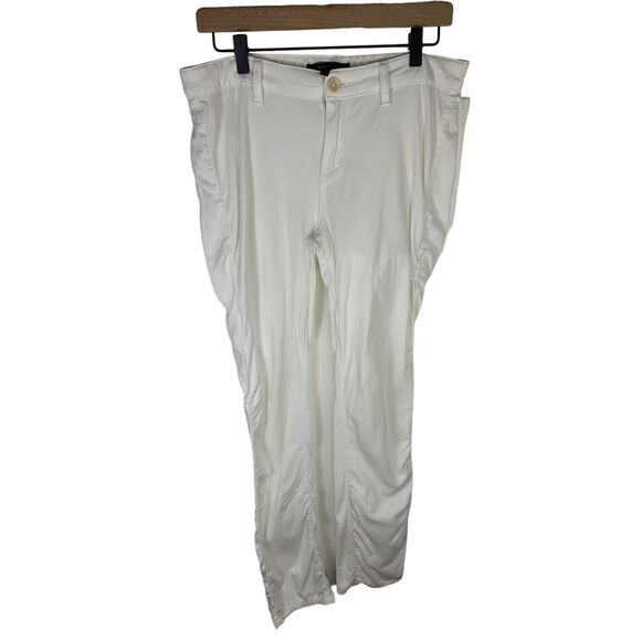 BCBGMAXAZRIA Womens White Cotton Blend Pants Size 30 - Picture 1 of 5